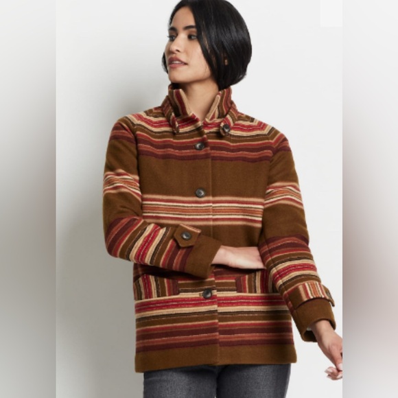 Pendleton Archive Toboggan Olive Wool Coat - Picture 2 of 9